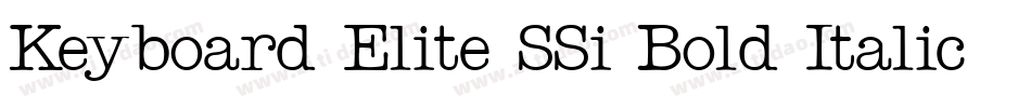 Keyboard Elite SSi Bold Italic字体转换